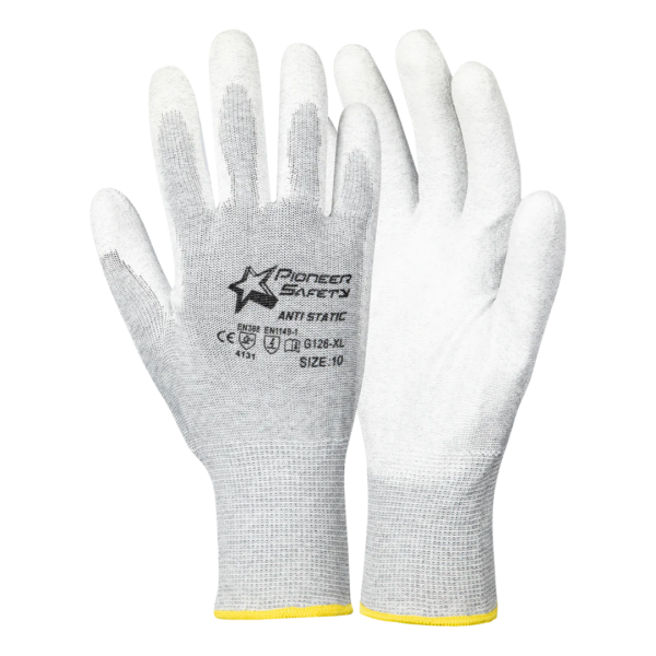 Pioneer Anti-Static Carbon Nylon Glove Pu Dipped Sz10