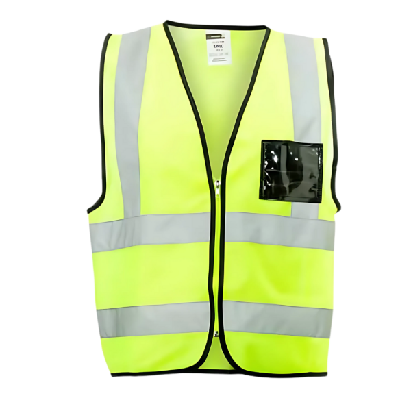 Reflective Vest Solid Lime With Zip & LD Pocket